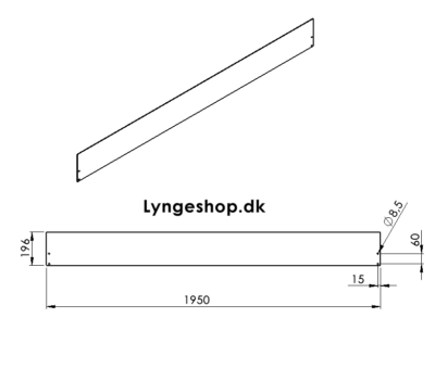 Gr&aelig;skanter varmgalvaniseret st&aring;l H20 cm