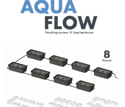 AquaFlow 8 Vandingssystem til Homefarms Kapil&aelig;rkasser
