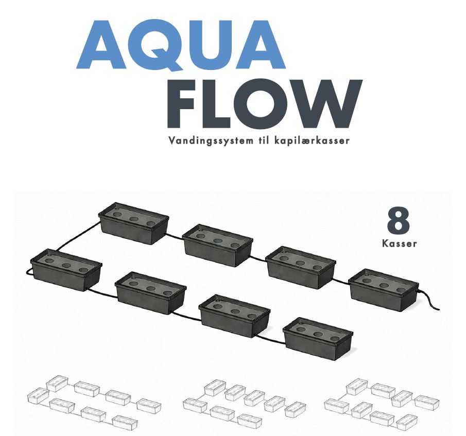 Aquaflow 8 Vandingssystem Til Homefarms Kapilærkasser