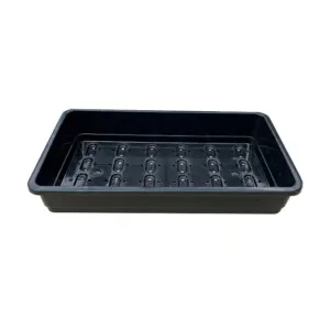 Plastbakker sorte med huller 38 x 23 x 6,5
