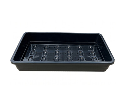Plastbakker sorte med huller 38 x 23 x 6,5