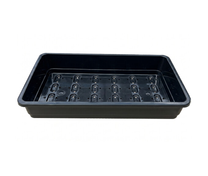 Plastbakker sorte med huller 38 x 23 x 6,5
