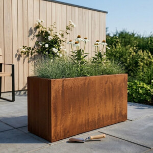 Plantekasse cortenstål 120 x 40 x 60