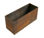 Plantekumme i 5 mm stålplade med målene 100 x 35 x 50 cm