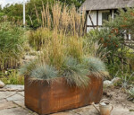 Plantekumme i 5 mm stålplade med målene 100 x 35 x 50 cm