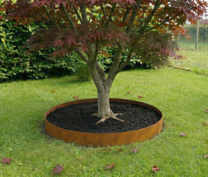 Rundt højbed ø95 cm i 3 mm jern, 20 cm høj, åben