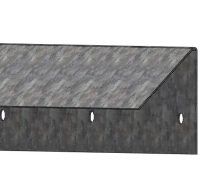 Sneglehegn til tr&aelig;h&oslash;jbede i 1 mm varmgalvaniseret plade 6cm x 100cm