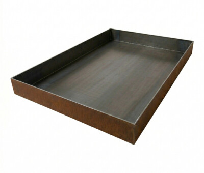 Spejlbassin i 5 mm Corten st&aring;l m&aring;ler 200 x 100 x 10 cm