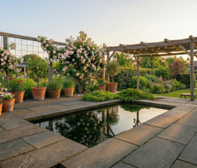 Spejlbassin i 5 mm Corten st&aring;l m&aring;ler 120 x 60 x 10 cm