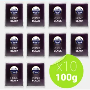 DyoFix havedam sort pulver 10x100g til 30.000 L