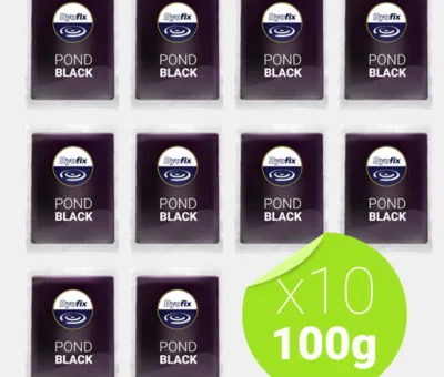 DyoFix havedam sort pulver 10x100g til 30.000 L