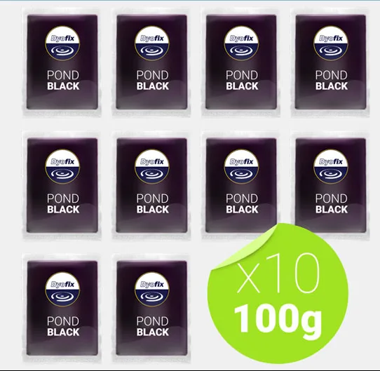 DyoFix havedam sort pulver 10x100g til 30.000 L