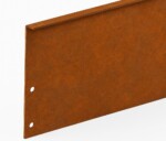 Græskanter i corten stål 3 mm 20x298 cm med bukket kant