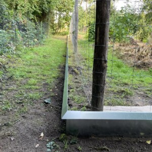 Sneglehegn i 1 mm varmgalvaniseret plade 27 x 195 cm