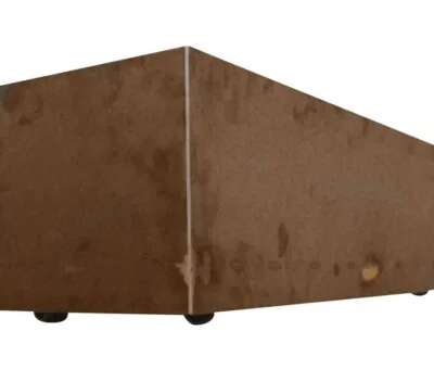 Plantekumme med skjulte hjul 5 mm rust plade 120 x 40 x 60 cm