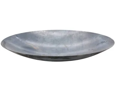 Rundt spejlbassin i corten st&aring;l &oslash;100 uden kant og uden afl&oslash;bshul