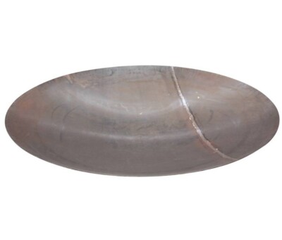 Rundt spejlbassin i corten st&aring;l &oslash;200 uden kant og uden afl&oslash;bshul