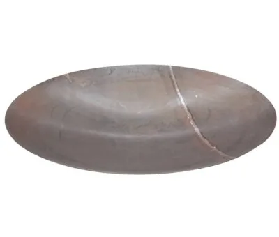 Rundt spejlbassin i corten st&aring;l &oslash;200 uden kant og uden afl&oslash;bshul