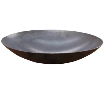 Rundt spejlbassin i corten st&aring;l &oslash;80 uden kant