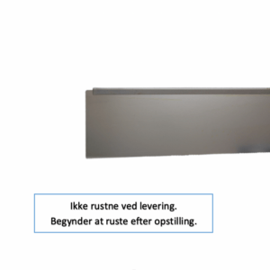Gr&aelig;skant i 0.8mm st&aring;lplade 15x195cm.