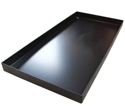 Spejlbassin i 5 mm sort lakeret med m&aring;lene 160 x 80 x 10 cm