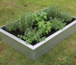 Højbede sæt firkantet galvaniseret med sneglekant