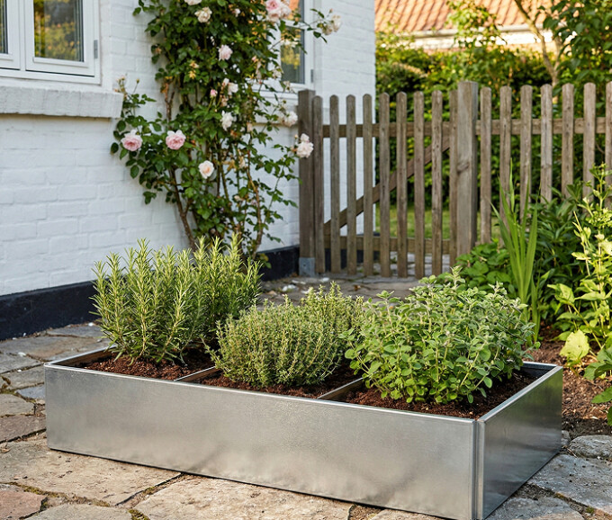 Højbede sæt uden sneglekant galvaniseret til krydderurter
