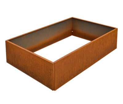 H&oslash;jbede s&aelig;t firkantet rusten uden sneglekant