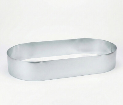 Ovale h&oslash;jbed galvaniseret uden sneglekant H26 cm