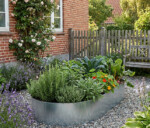 Ovale højbed galvaniseret uden sneglekant H26 cm