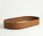 Ovale højbed rusten uden sneglekant H26 cm