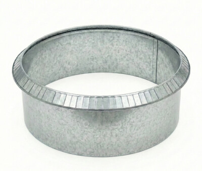 Rundt h&oslash;jbed galvaniseret med sneglekant H54 cm