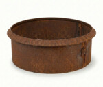 Rundt højbed rusten med sneglekant H54 cm