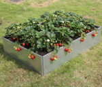 Højbede sæt firkantet galvaniseret uden sneglekant