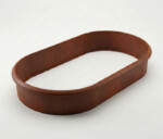 ovalt højbed rustent med sneglekant produktbillede på hvid baggrund