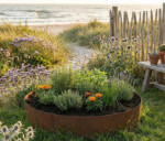 Rundt højbed i cortenstål 5mm h25