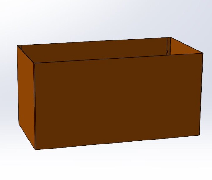 Corten stål skjuler uden bund til to plant growers
