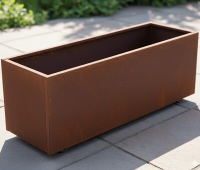 Plantekasse Cortenst&aring;l 120 x 40 cm H40 cm