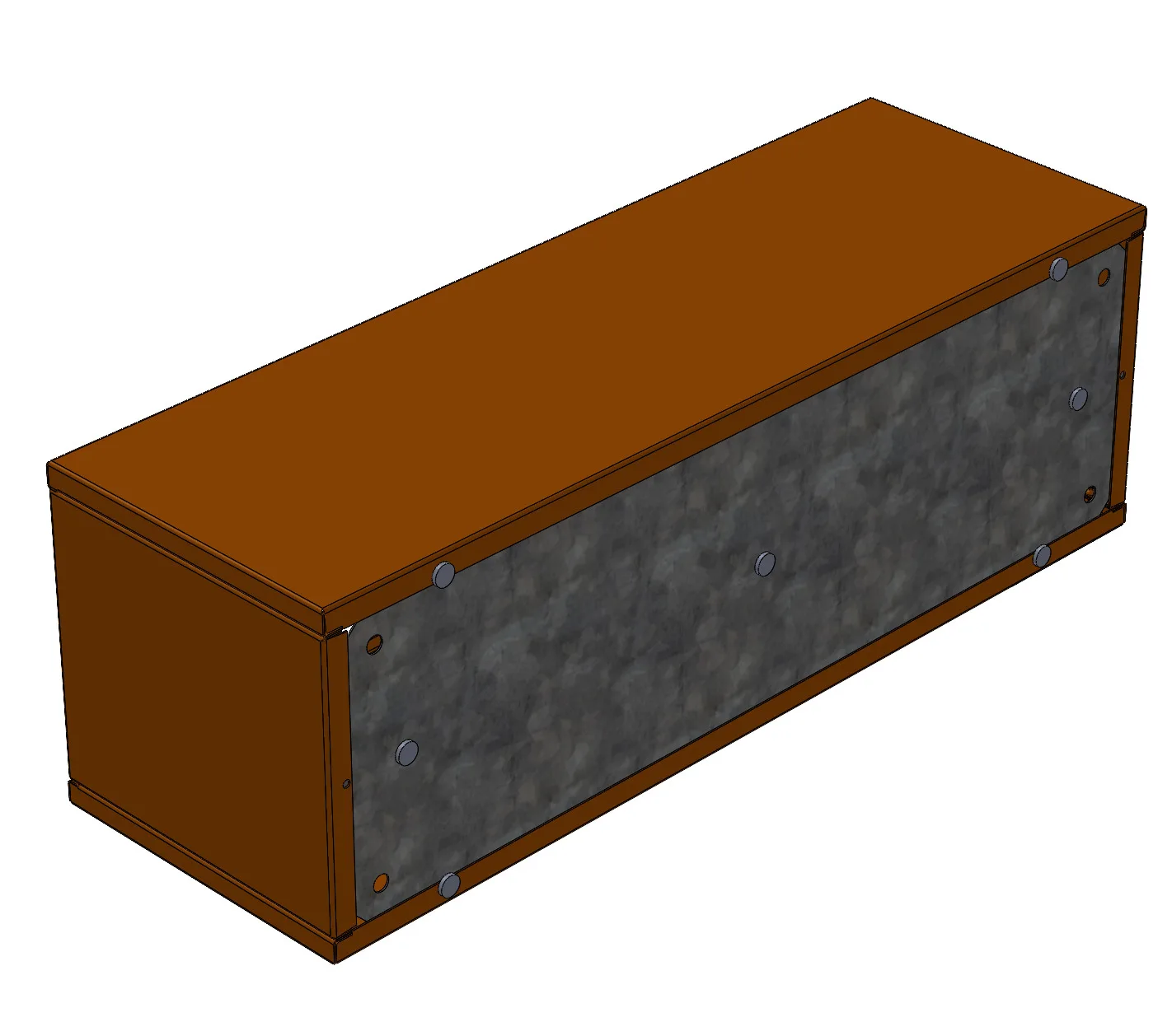 Plantekasse Galvaniseret 120 x 40 cm H40 cm - Billede 4