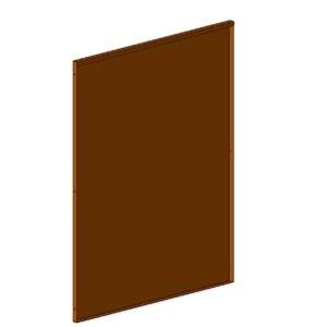 96 cm tillæg stykke til skraldespandskjuler i corten stål