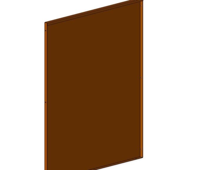 96 cm tillæg stykke til skraldespandskjuler i corten stål