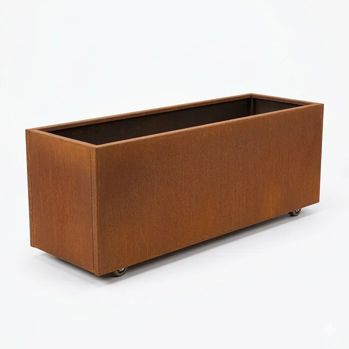 Plantekasse Cortenst&aring;l 120 x 40 cm H40 cm