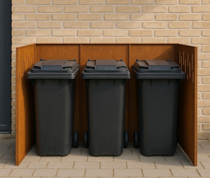 Skraldespandskjuler i flere varianter