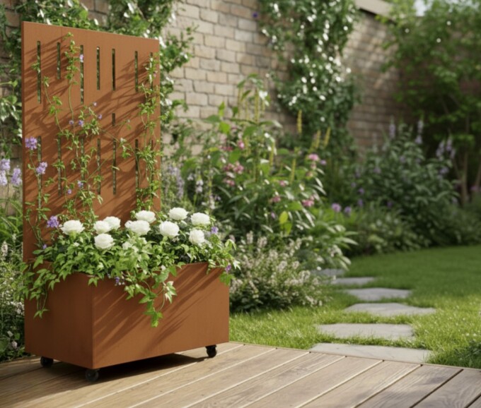 Plantekasse med espalier