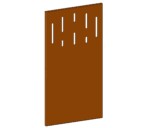 64,5 cm tillægsstykke med udskæring i flere materialer