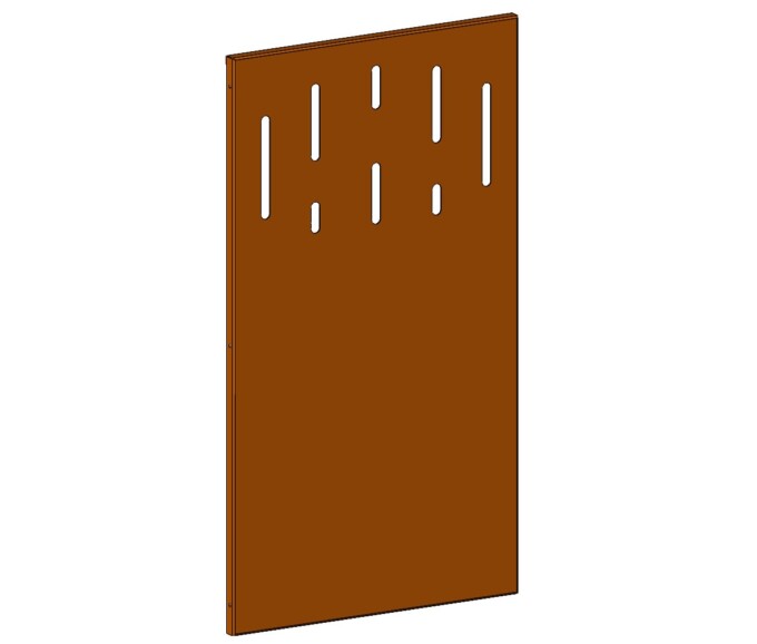 64,5 cm tillægsstykke med udskæring i flere materialer