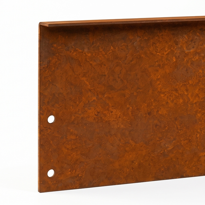 Bedkant/græskanter i Corten Stål 3 Mm 15x298 Cm Med Bukket Kant