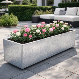 Plantekasse Galvaniseret 120 x 40 cm H40 cm
