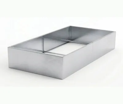 H&oslash;jbede i galvaniseret st&aring;l B120 H40 cm flere l&aelig;ngder