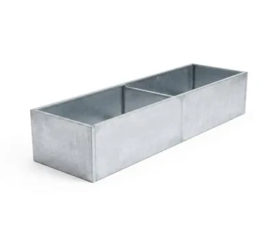 H&oslash;jbede i galvaniseret st&aring;l B60 H40 cm flere l&aelig;ngder